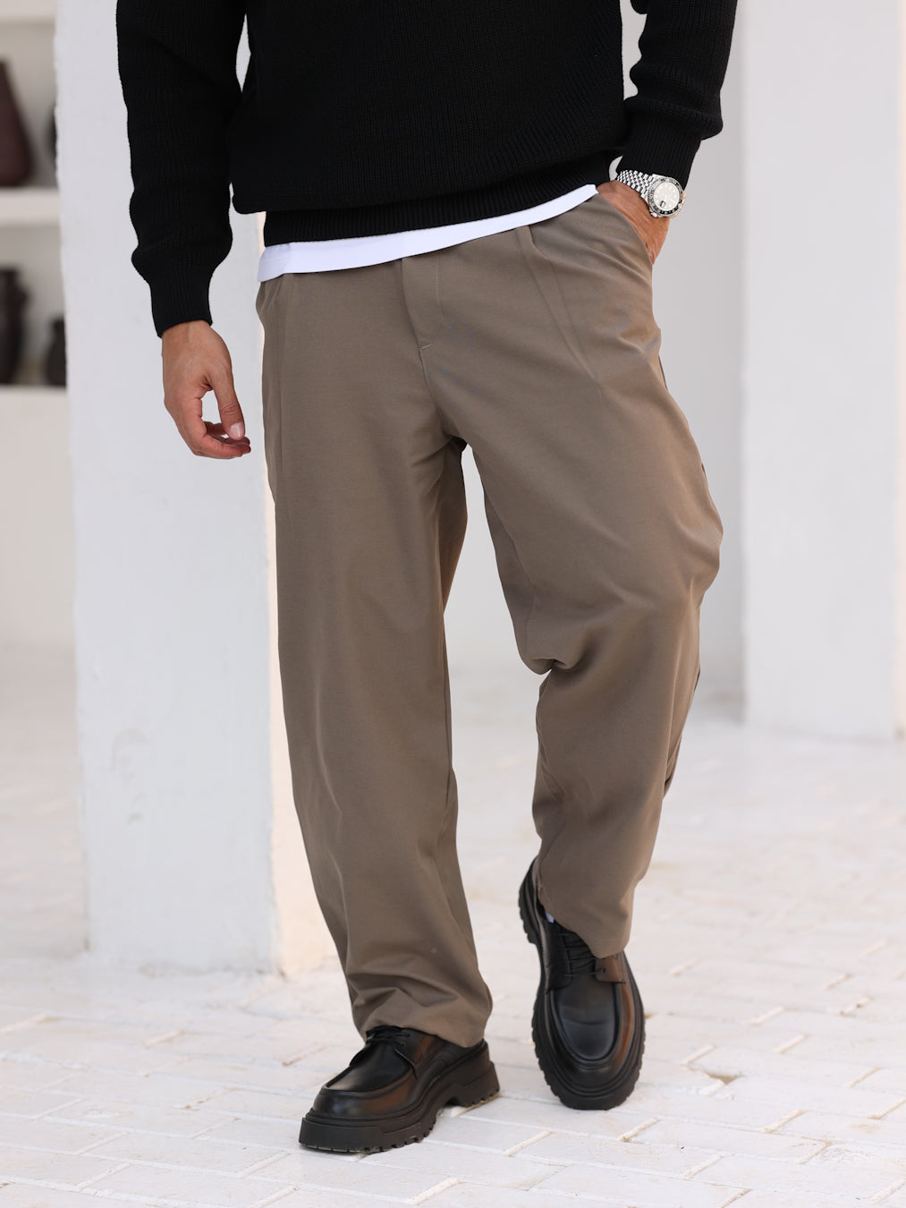 Basic Wide Leg Classic Pant/3233