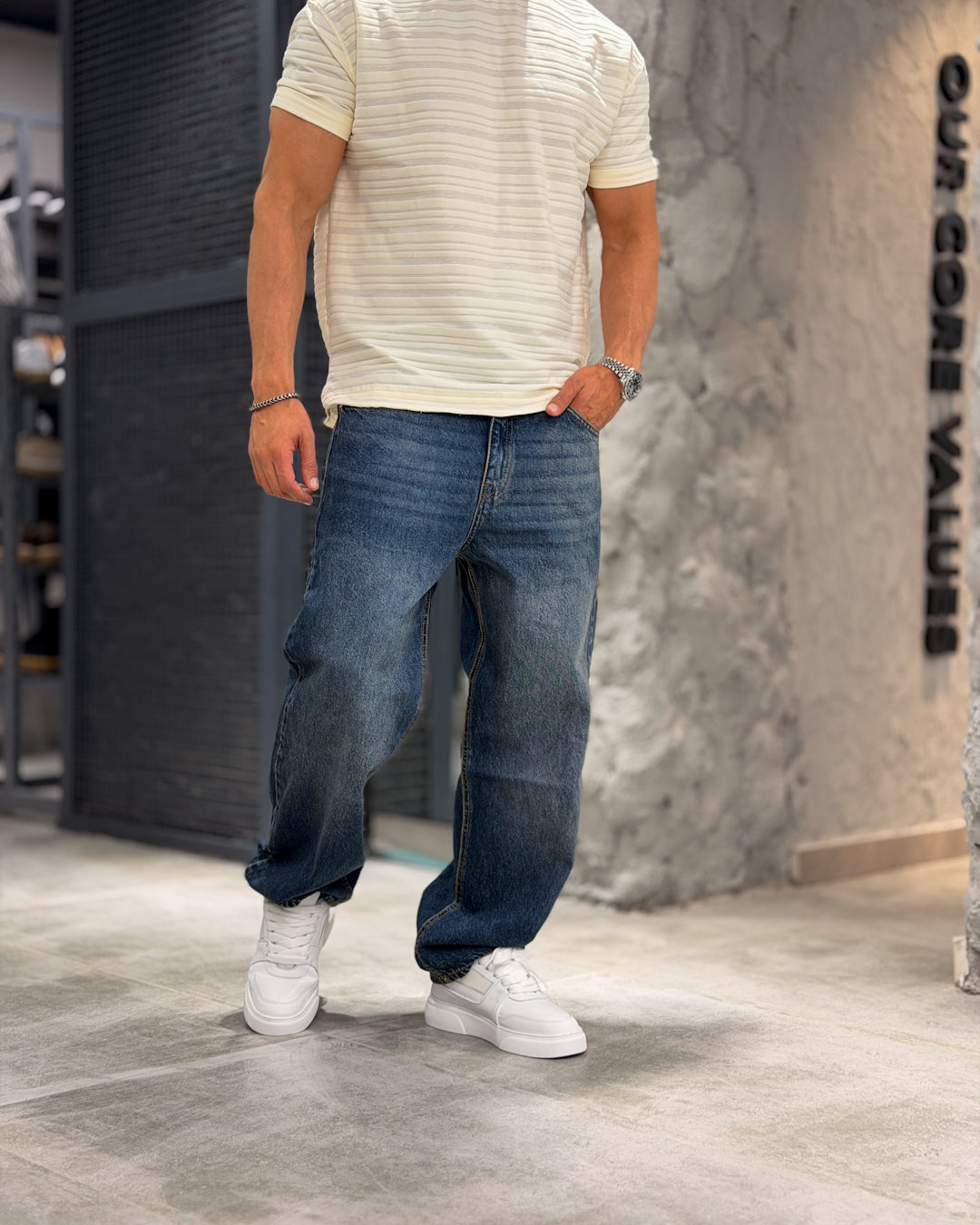 Basic Wide Leg Jeans/9018