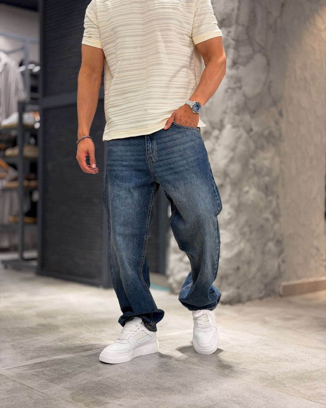 Basic Wide Leg Jeans/9018