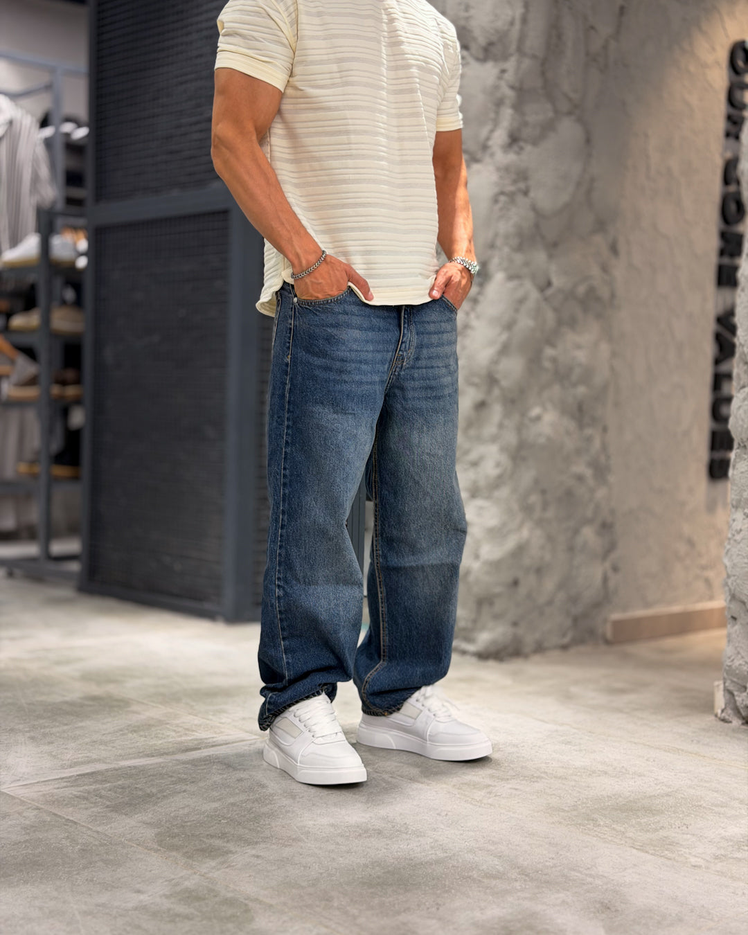 Basic Wide Leg Jeans/9018