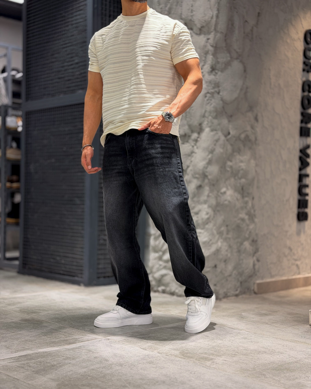 Basic Wide Leg Jeans/9018