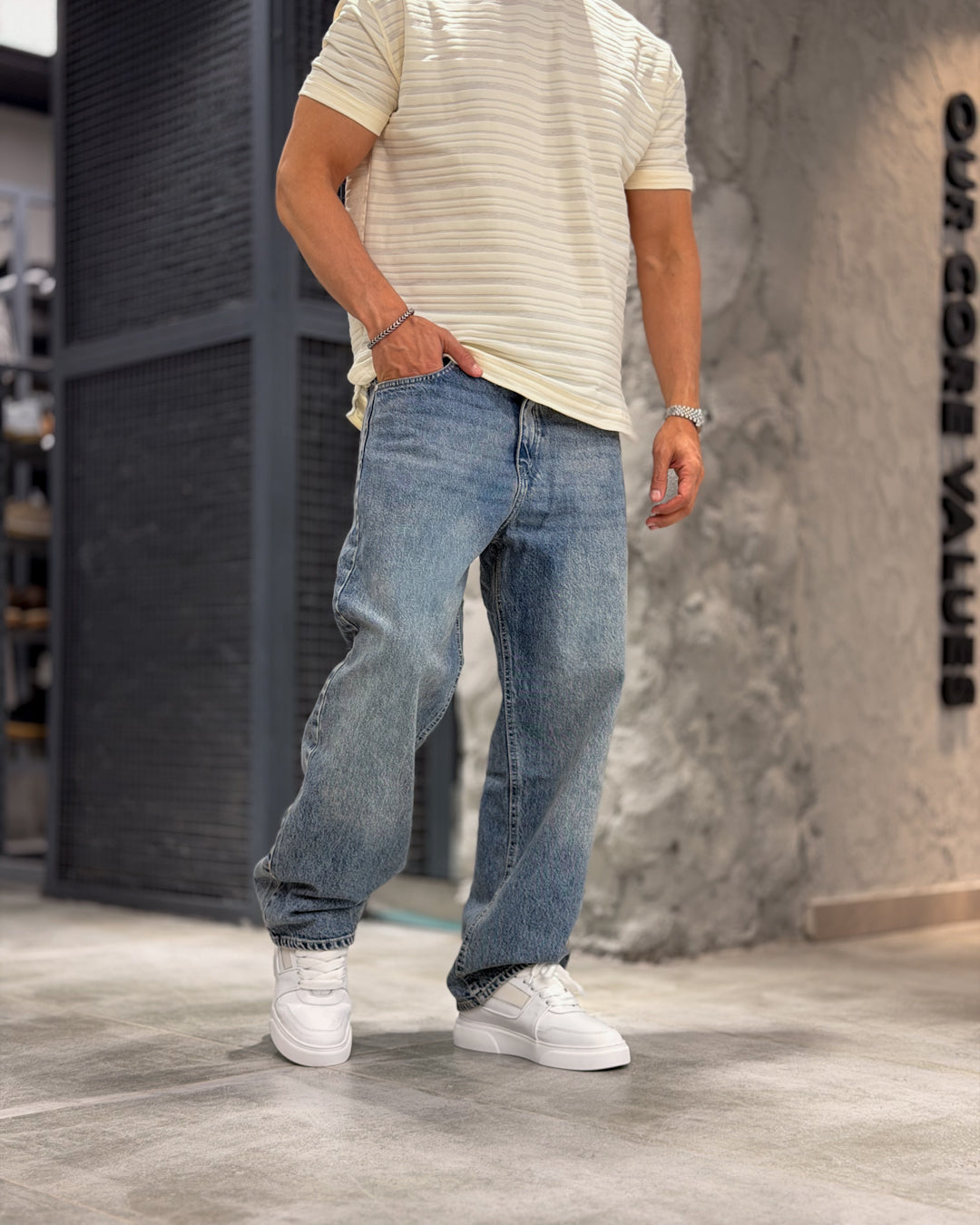 Basic Wide Leg Jeans/9018