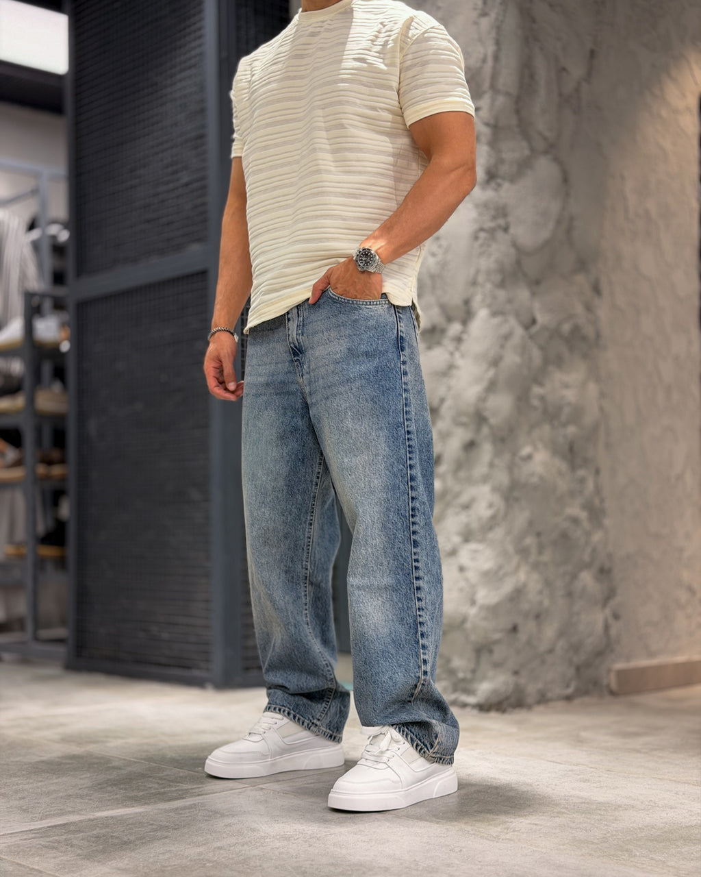 Basic Wide Leg Jeans/9018
