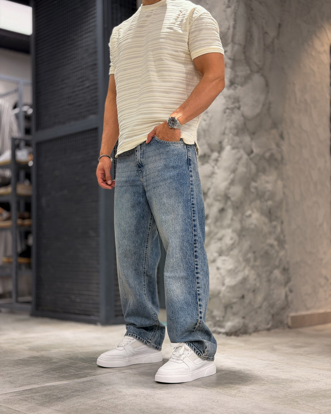Basic Wide Leg Jeans/9018