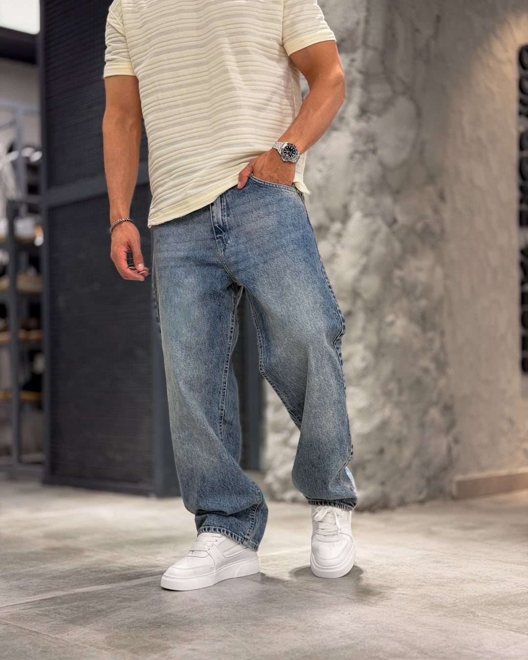 Basic Wide Leg Jeans/9018