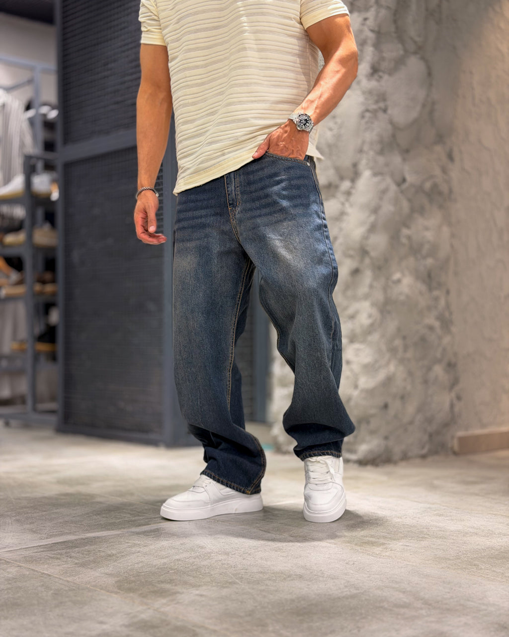 Basic Wide Leg Jeans/9018