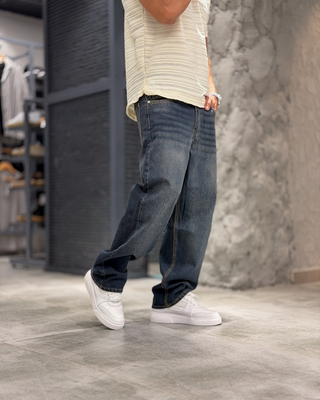 Basic Wide Leg Jeans/9018