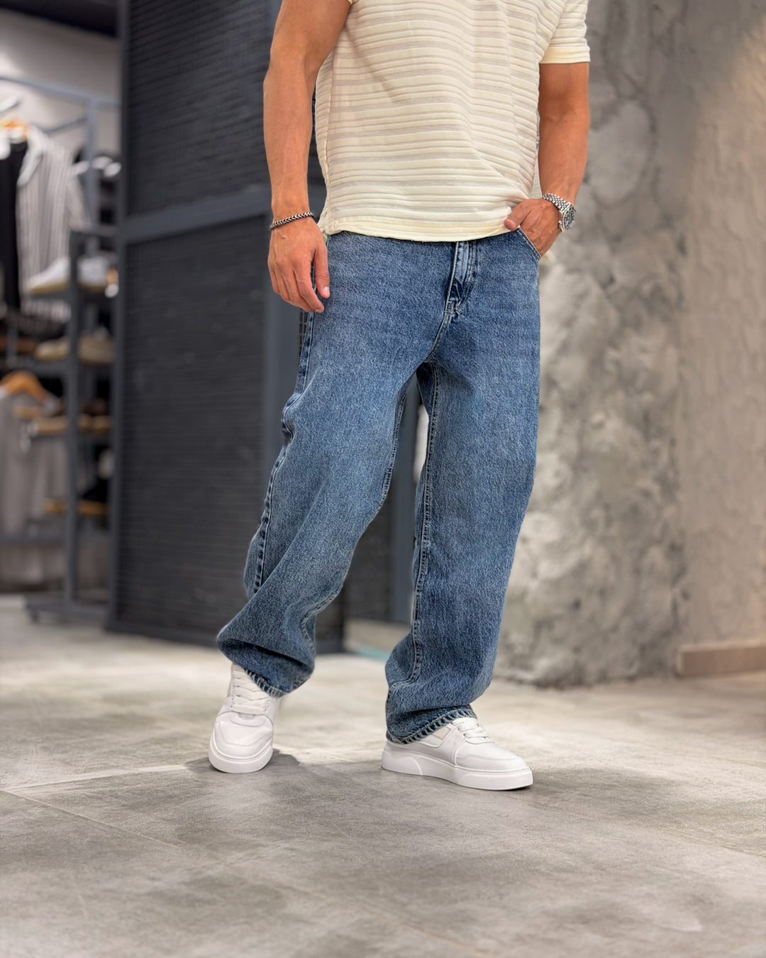 Basic Wide Leg Jeans/9018