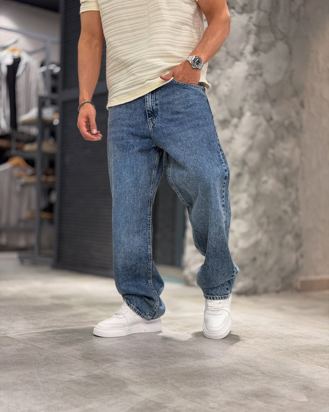Basic Wide Leg Jeans/9018