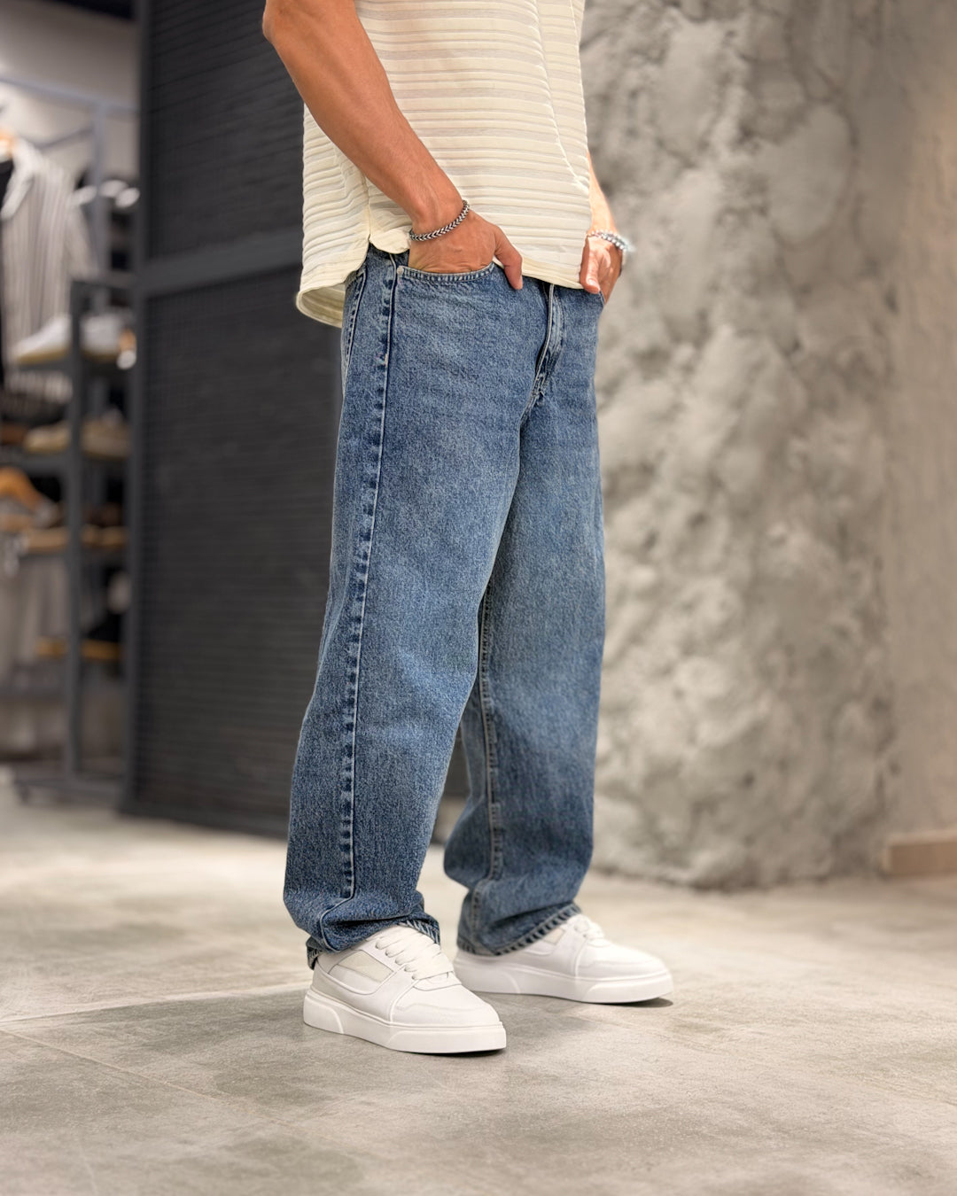 Basic Wide Leg Jeans/9018