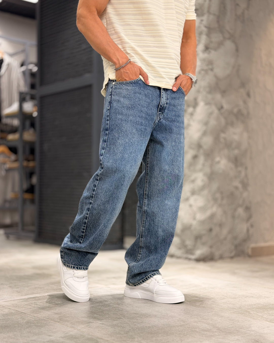 Basic Wide Leg Jeans/9018