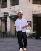 Box Fit Oxford Shirt Short Sleeves With Bold Striped/2331