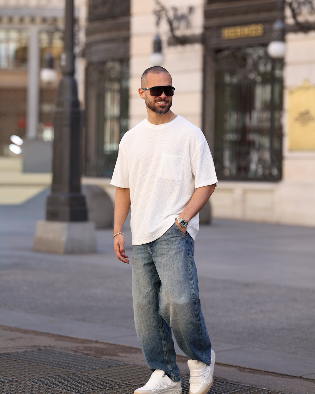 Oversized Basic T-shirt With Pocket/3353