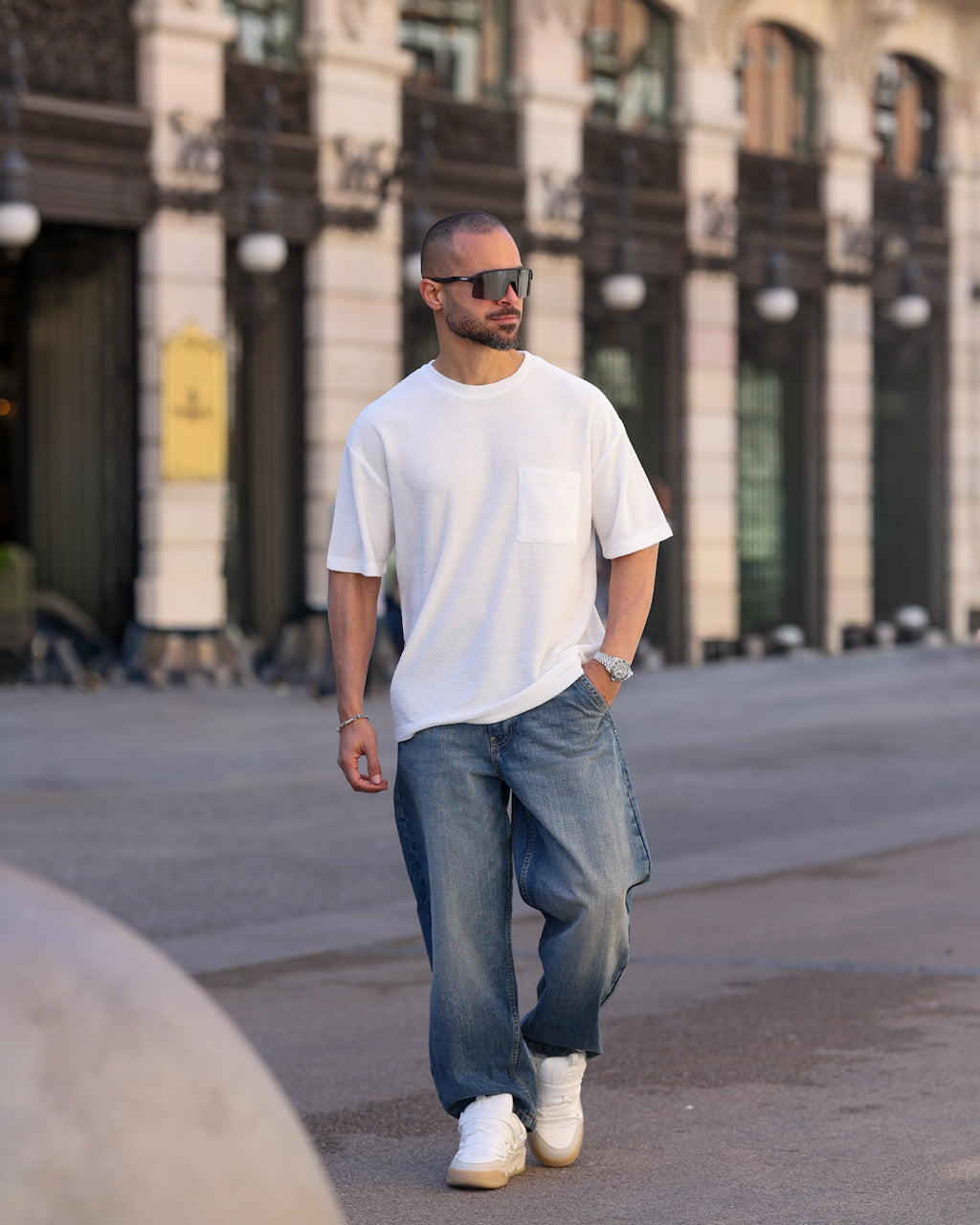 Oversized Basic T-shirt With Pocket/3353