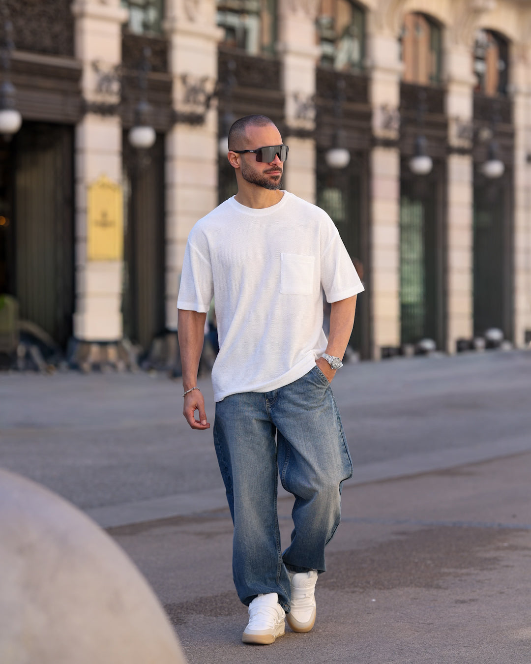 Oversized Basic T-shirt With Pocket/3353