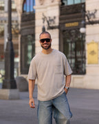 Oversized Basic T-shirt With Pocket/3353