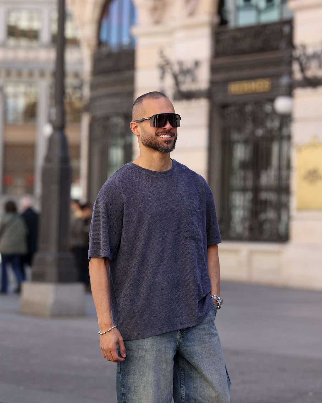 Oversized Basic T-shirt With Pocket/3353
