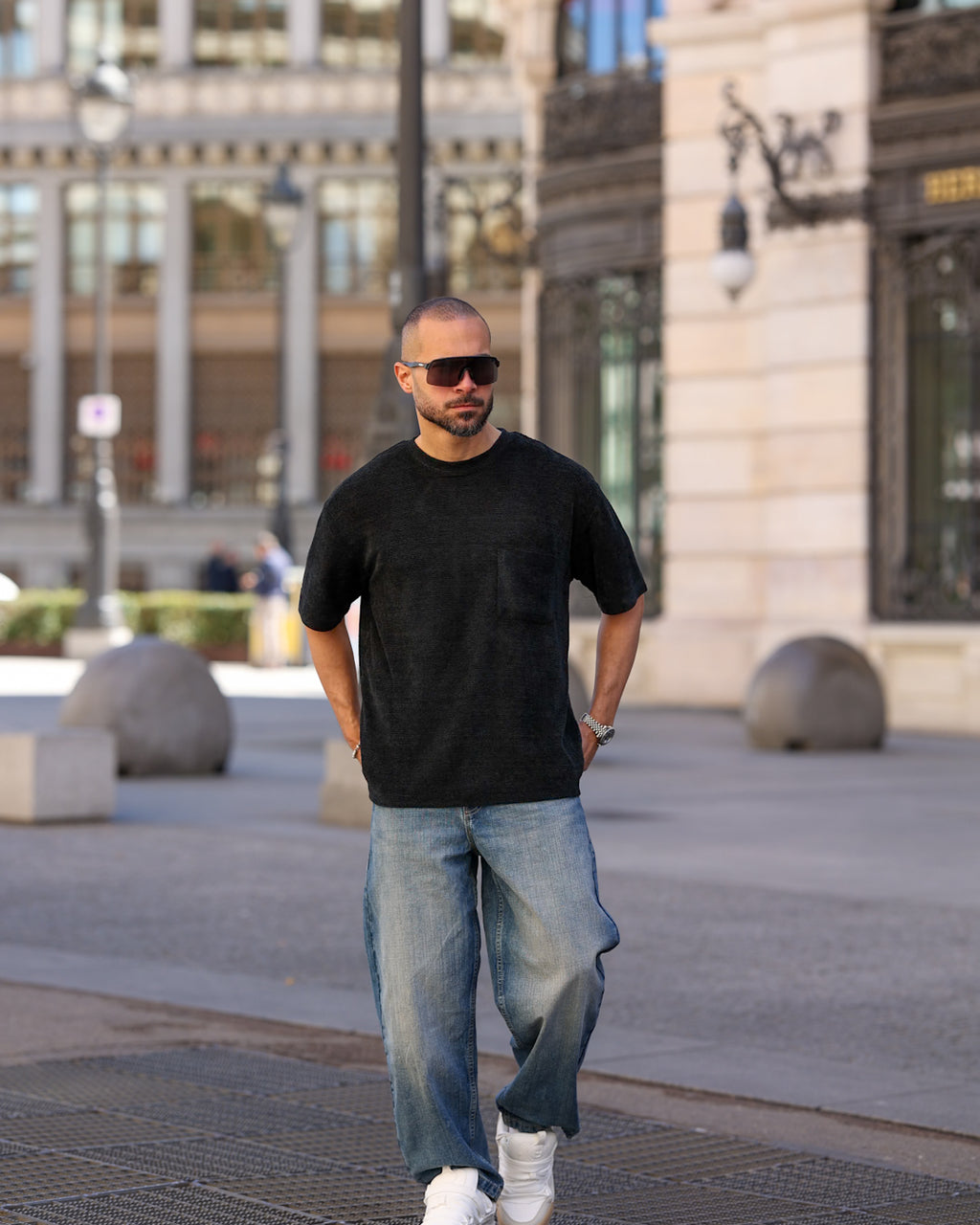 Oversized Basic T-shirt With Pocket/3353