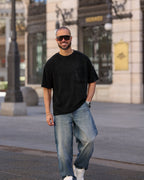 Oversized Basic T-shirt With Pocket/3353