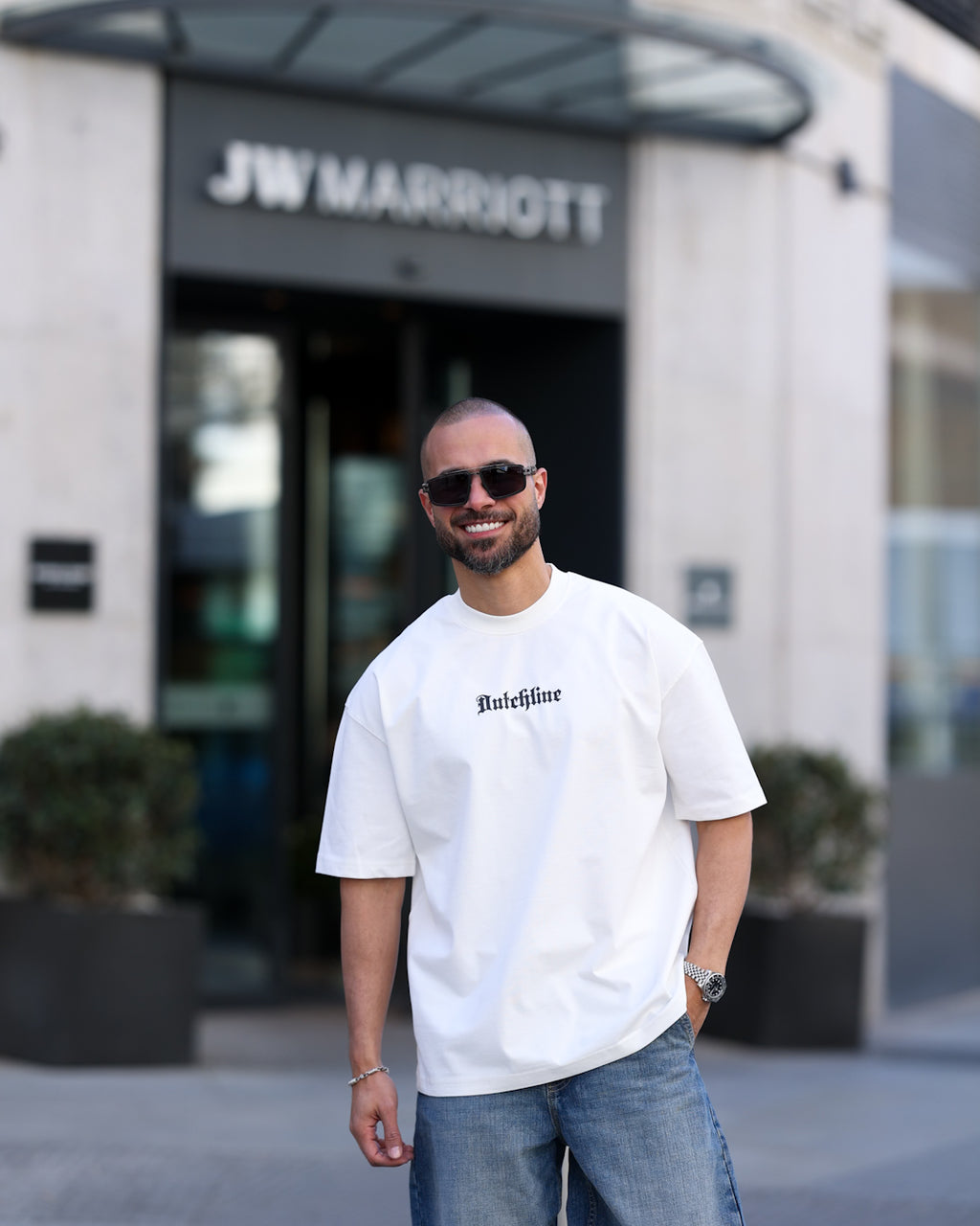 Printed Oversize T-shirt With Printed "DL"/3351