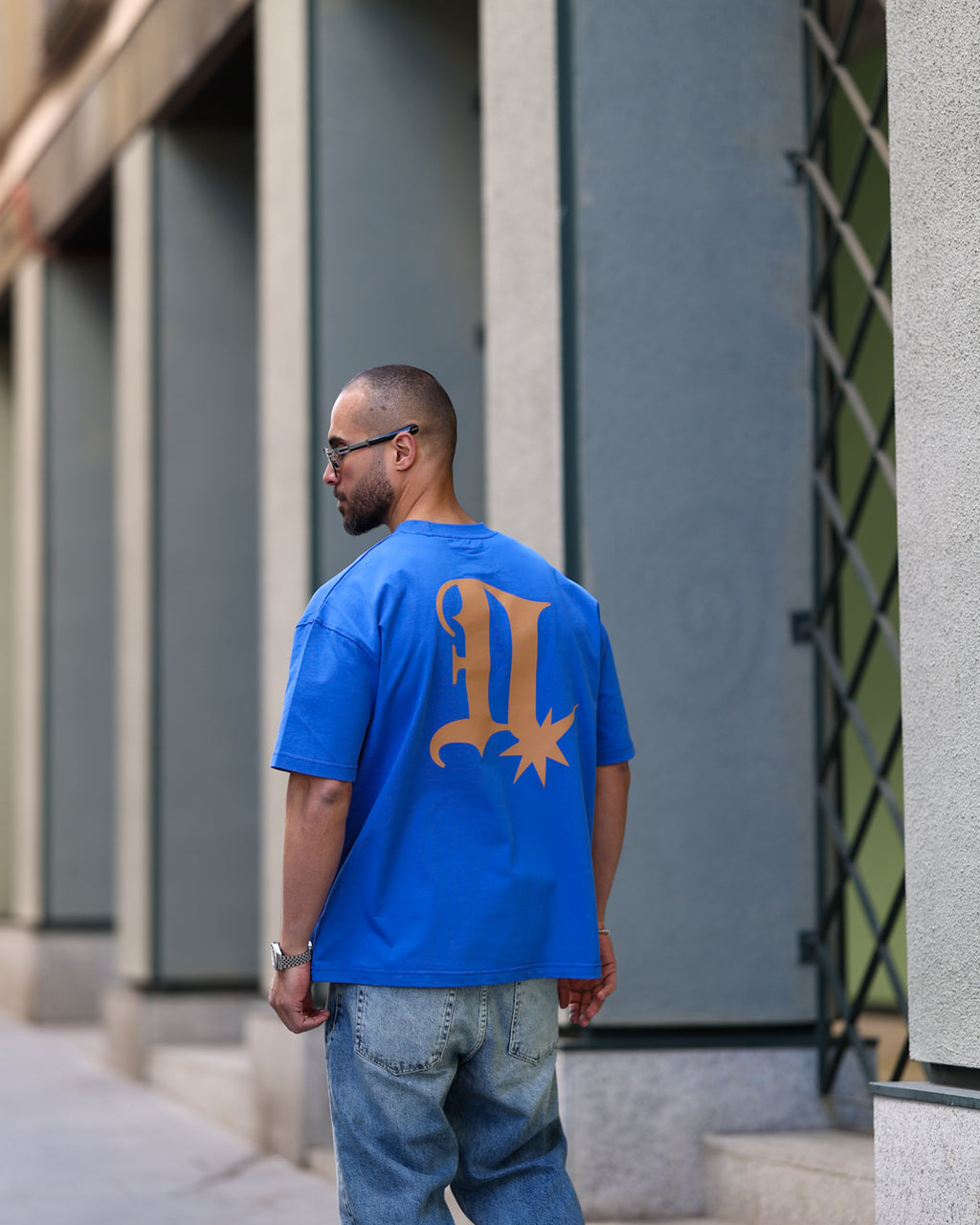 Printed Oversize T-shirt With Printed "DL"/3351