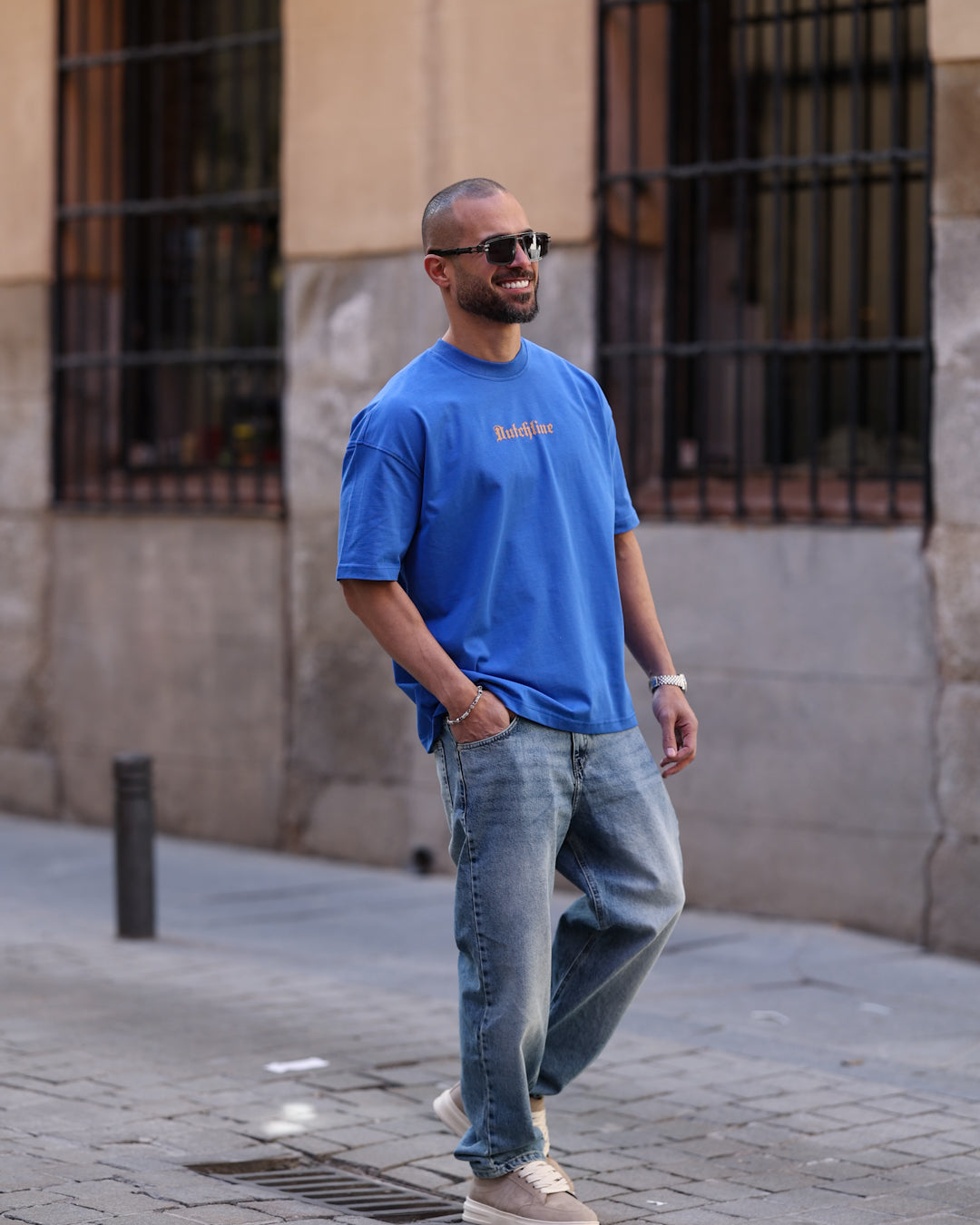 Printed Oversize T-shirt With Printed "DL"/3351