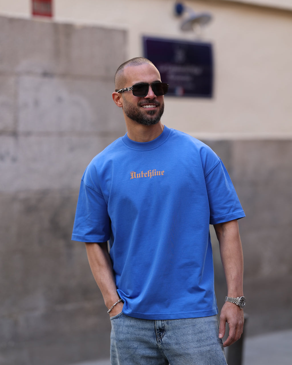 Printed Oversize T-shirt With Printed "DL"/3351