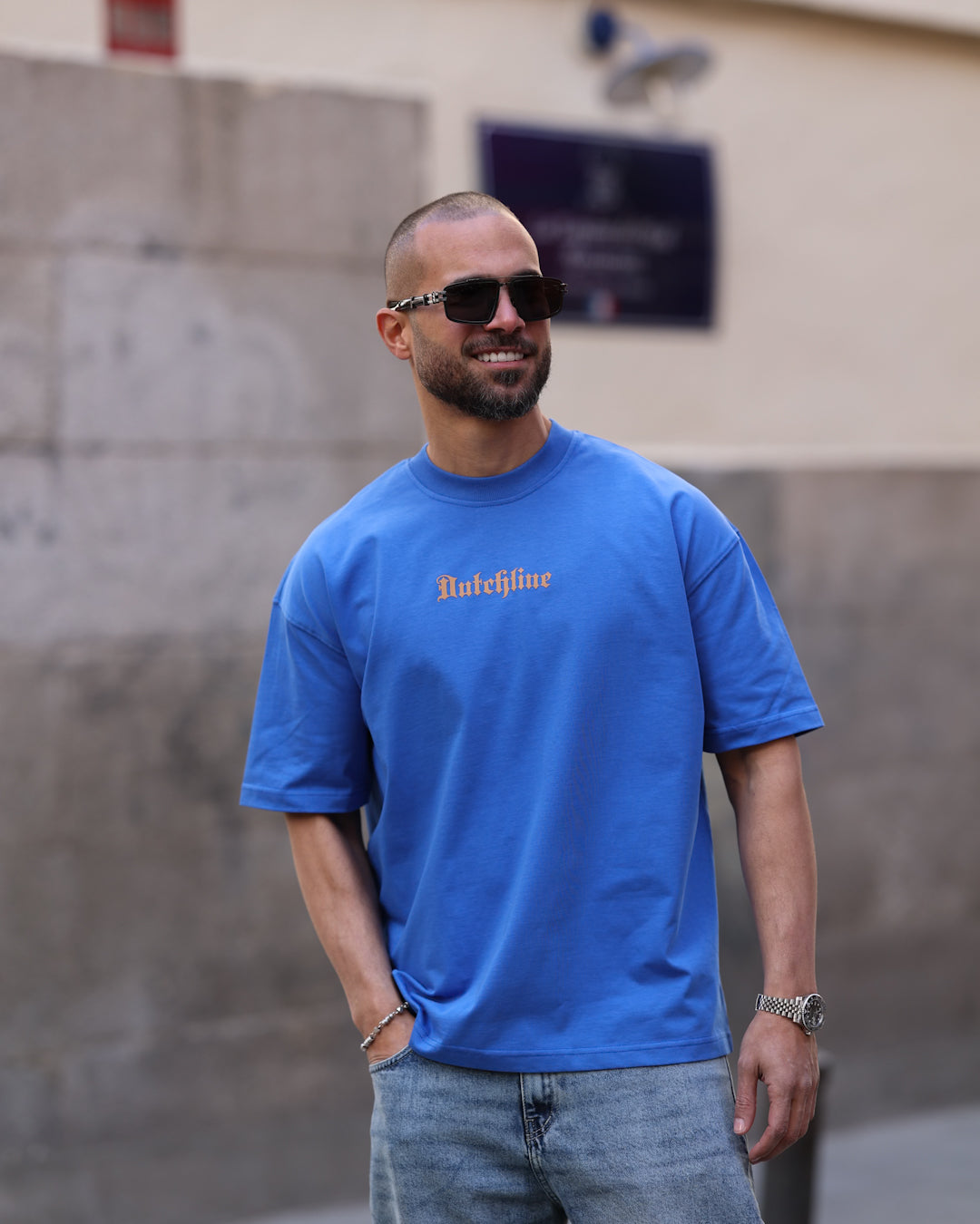 Printed Oversize T-shirt With Printed "DL"/3351