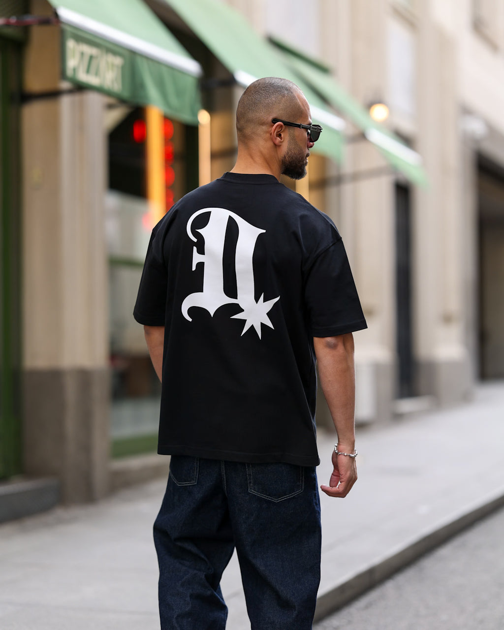 Printed Oversize T-shirt With Printed "DL"/3351