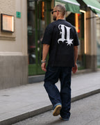 Printed Oversize T-shirt With Printed "DL"/3351