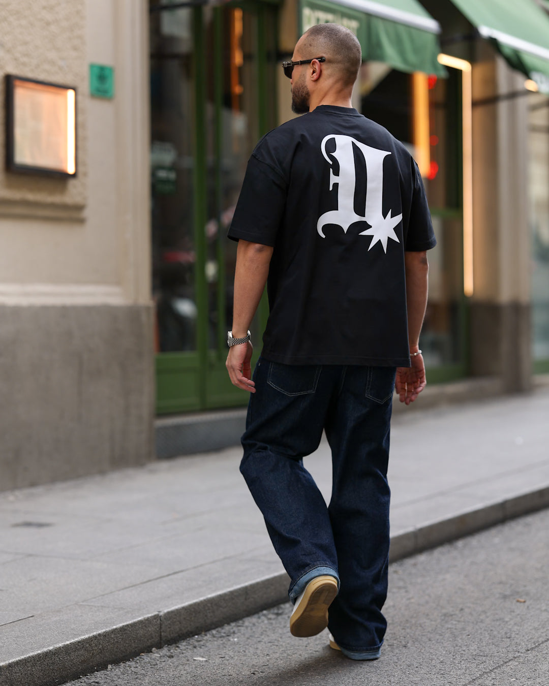 Printed Oversize T-shirt With Printed "DL"/3351