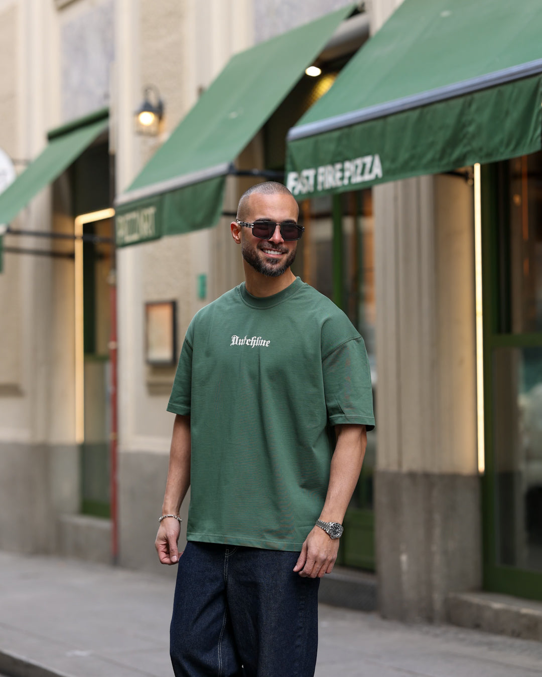 Printed Oversize T-shirt With Printed "DL"/3351