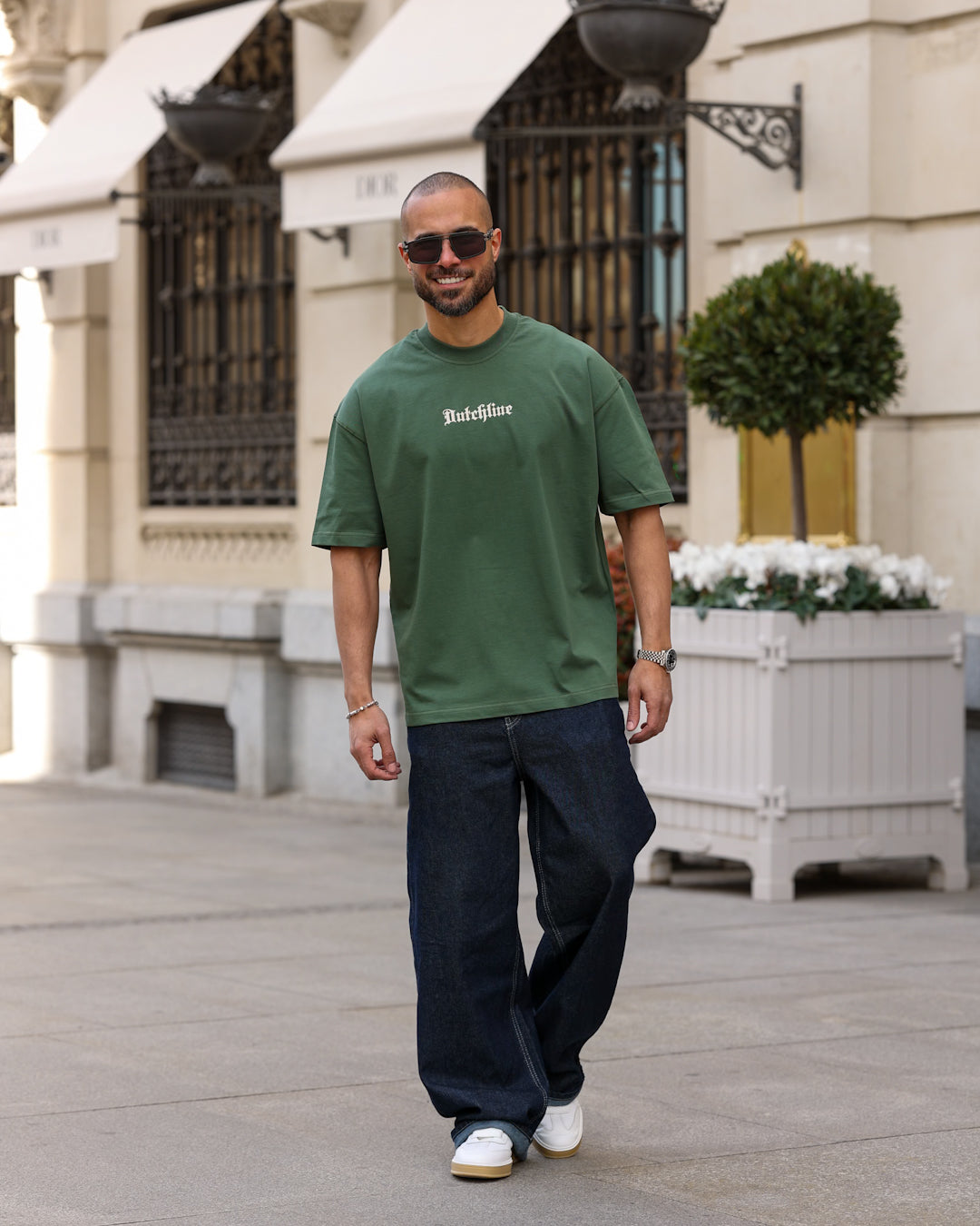Printed Oversize T-shirt With Printed "DL"/3351