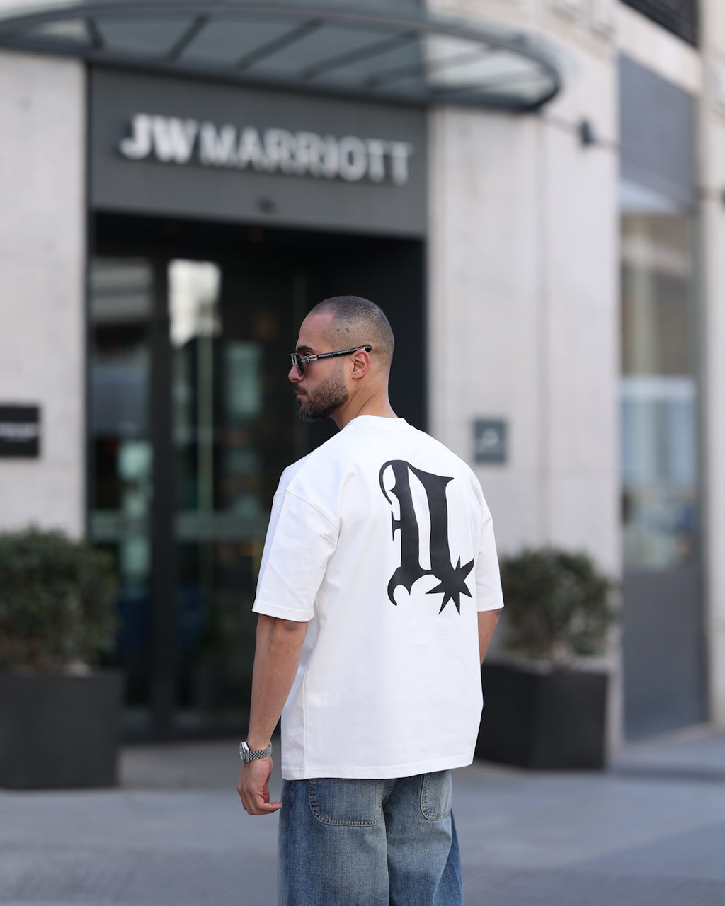 Printed Oversize T-shirt With Printed "DL"/3351