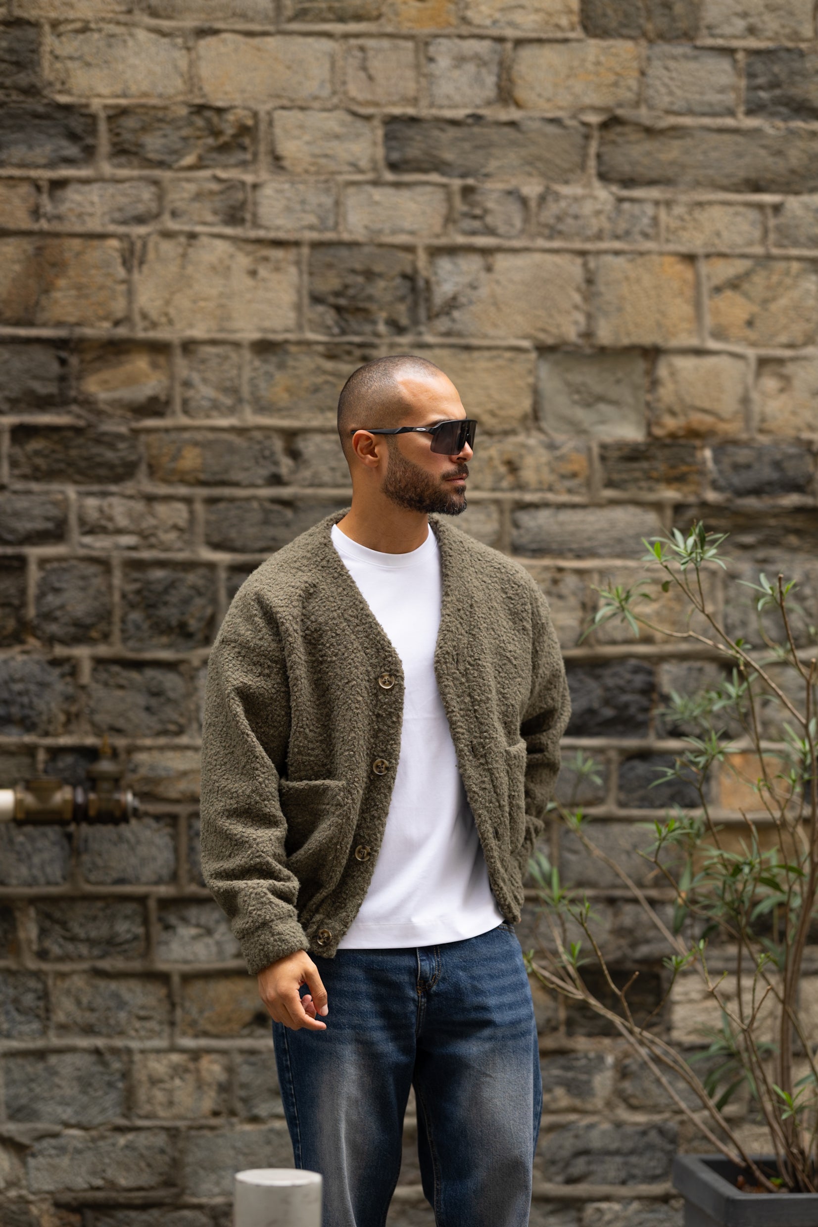 Basic Oversized Wool Shirt With Two Pockets/3468