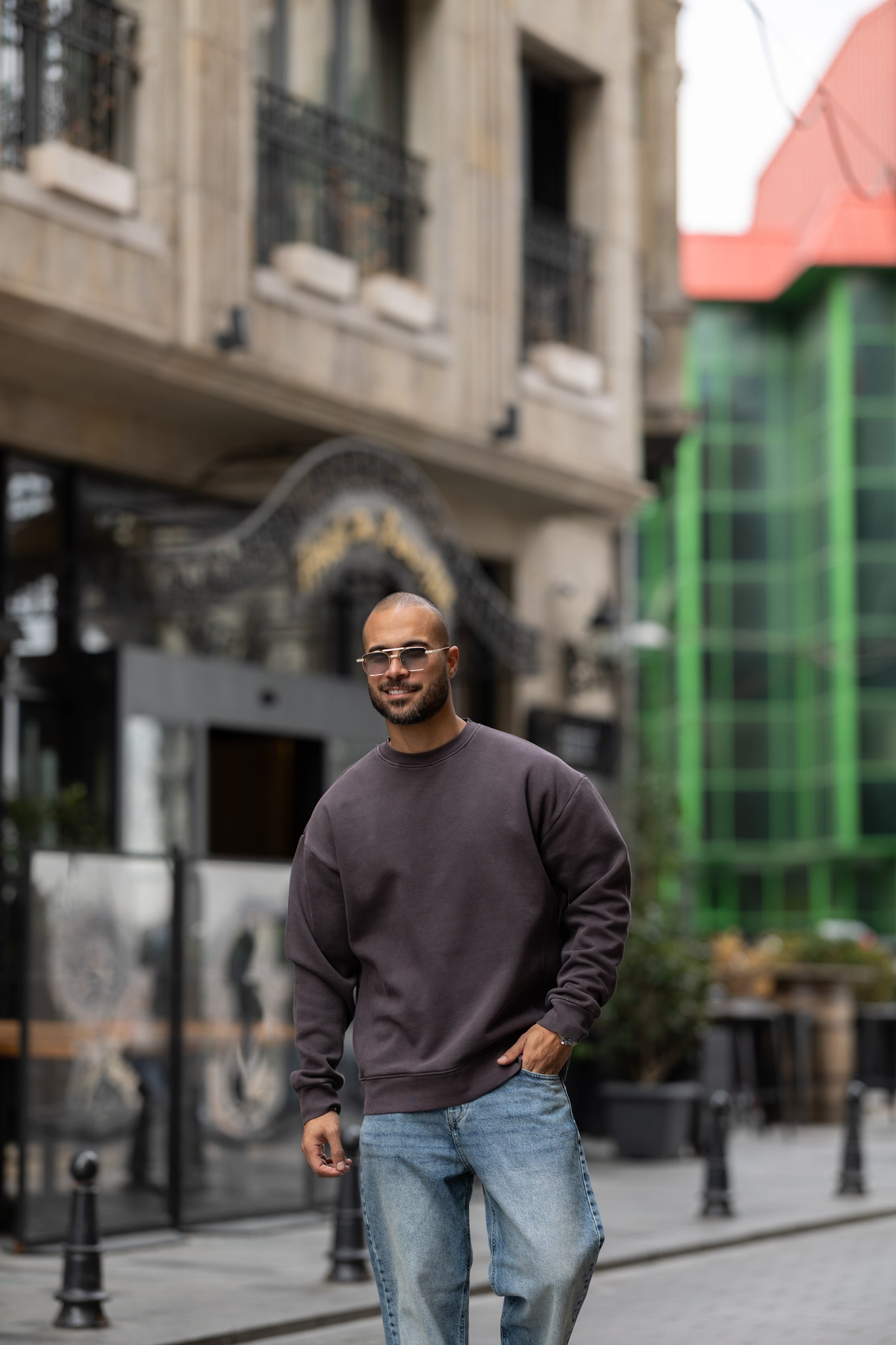 Basic Oversize Sweatshirt Round/4562