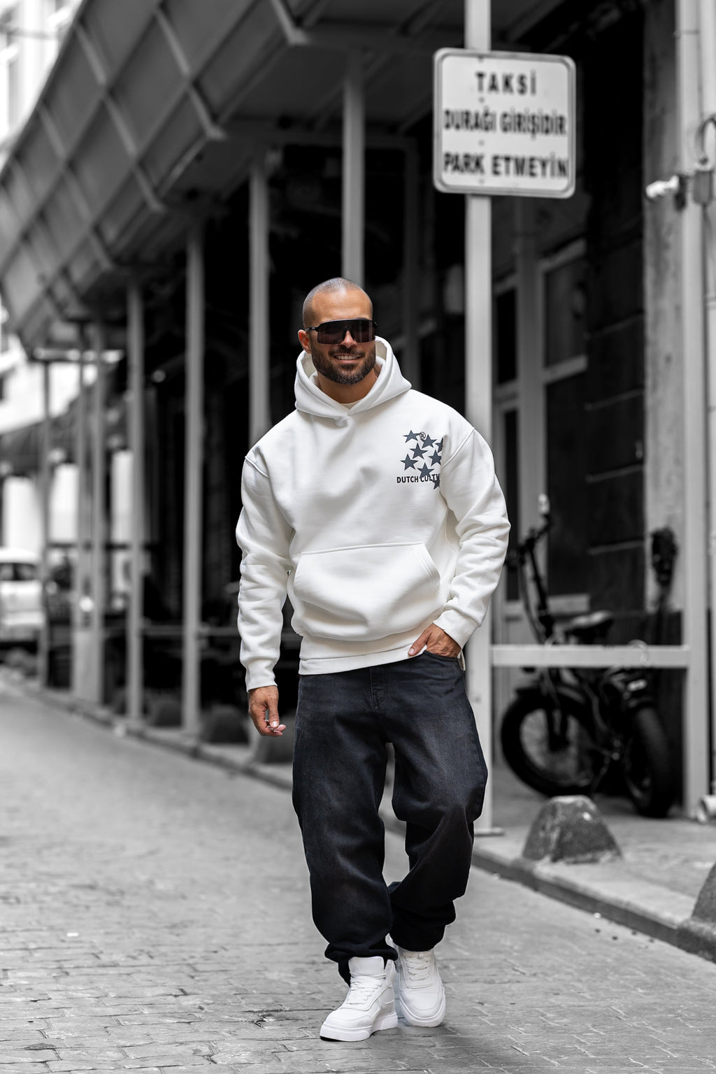 Relaxed Fit Printed Hoodie/4554