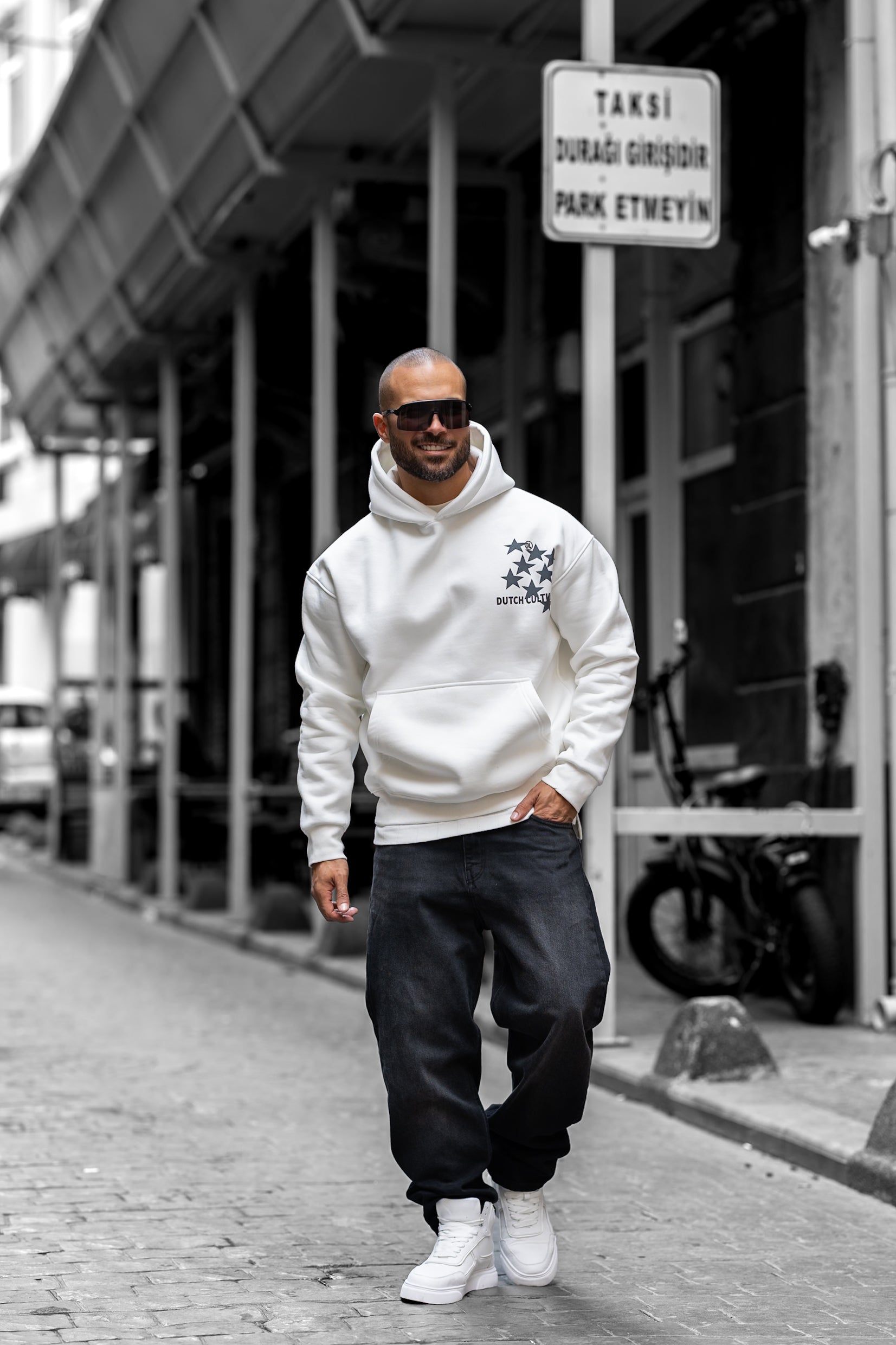 Relaxed Fit Printed Hoodie/4554