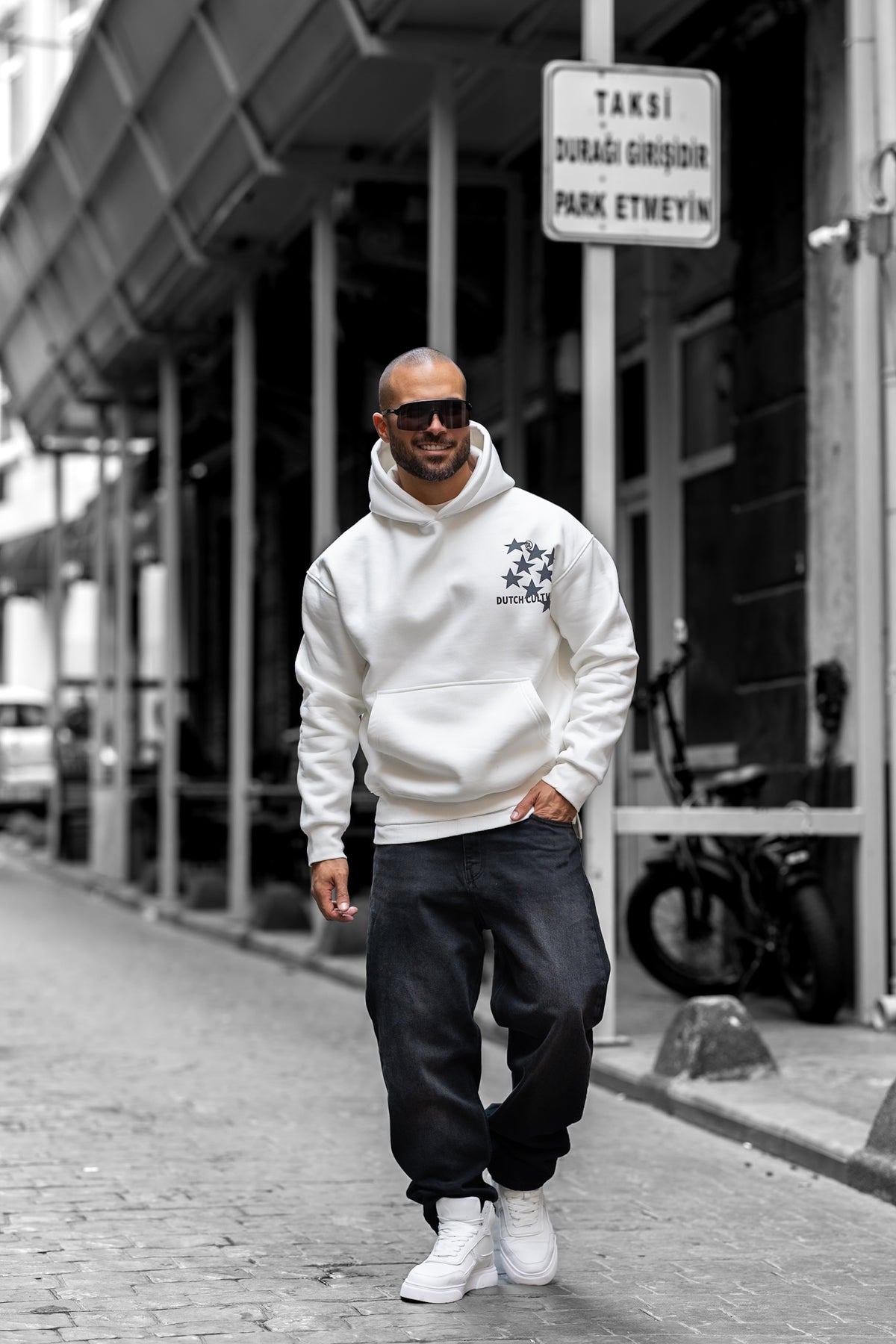 Relaxed Fit Printed Hoodie/4554
