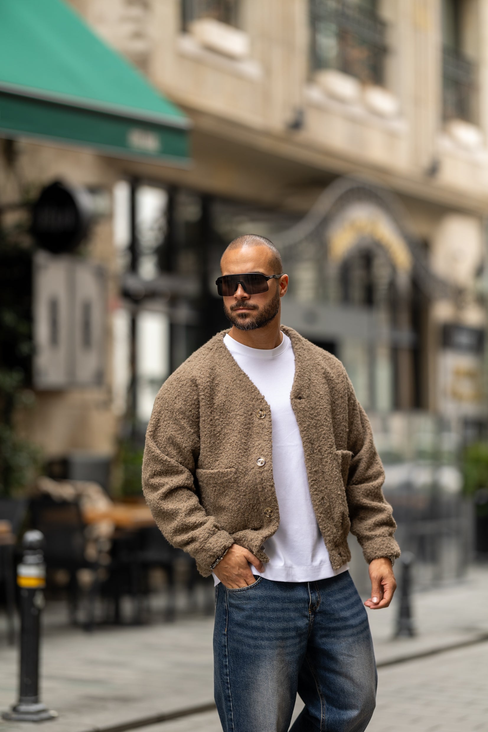 Basic Oversized Wool Shirt With Two Pockets/3468