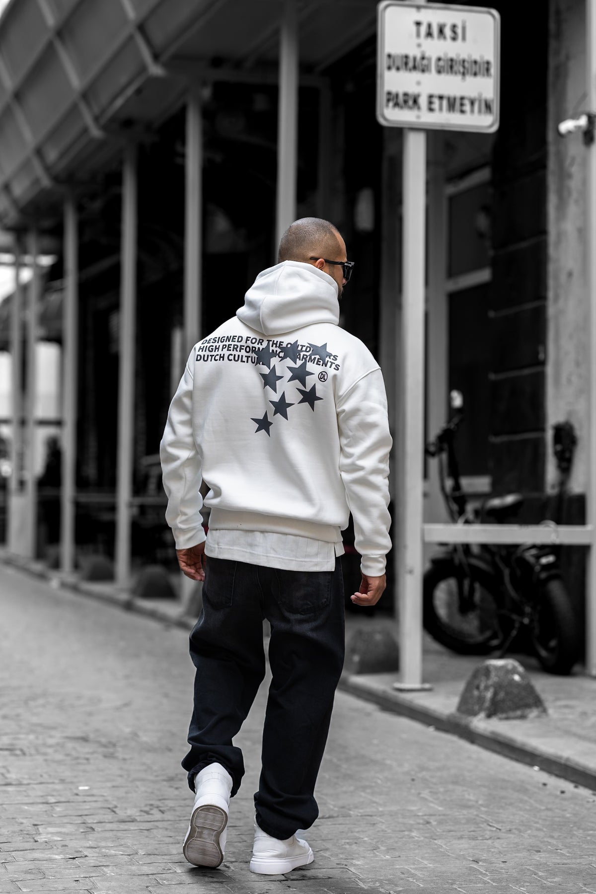 Relaxed Fit Printed Hoodie/4554