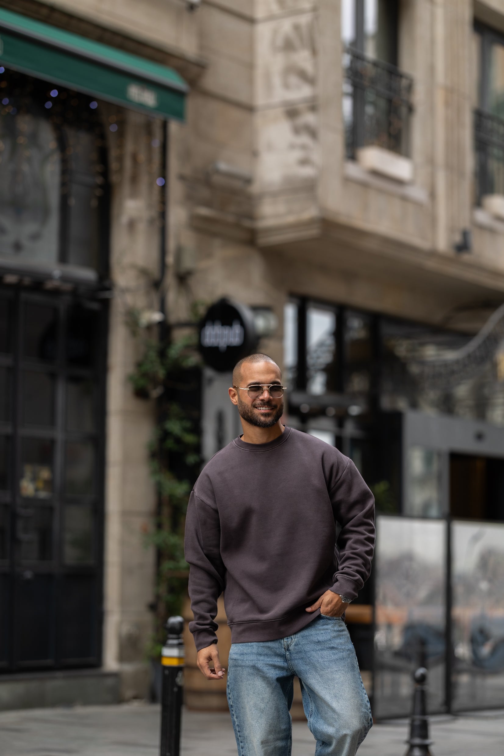 Basic Oversize Sweatshirt Round/4562