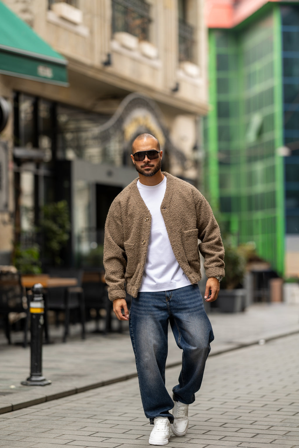 Basic Oversized Wool Shirt With Two Pockets/3468