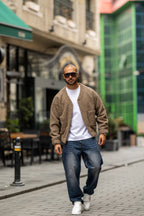 Basic Oversized Wool Shirt With Two Pockets/3468