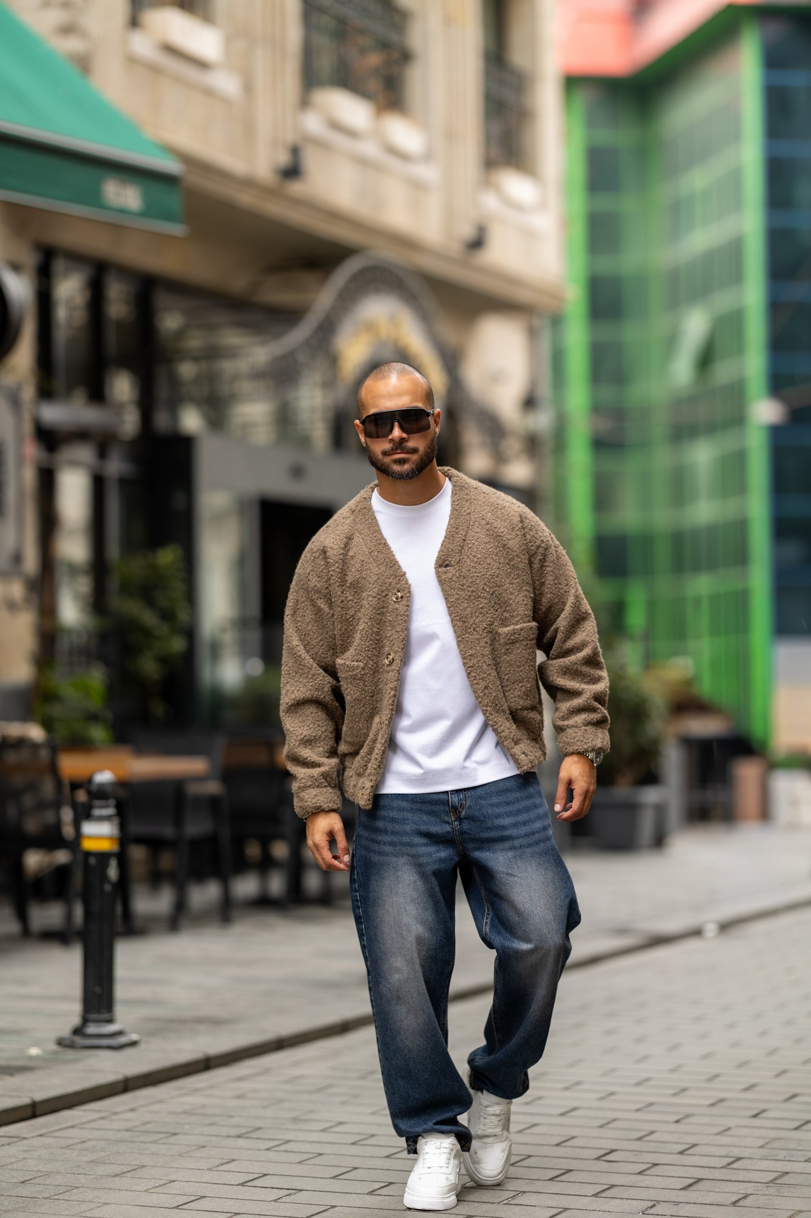 Basic Oversized Wool Shirt With Two Pockets/3468