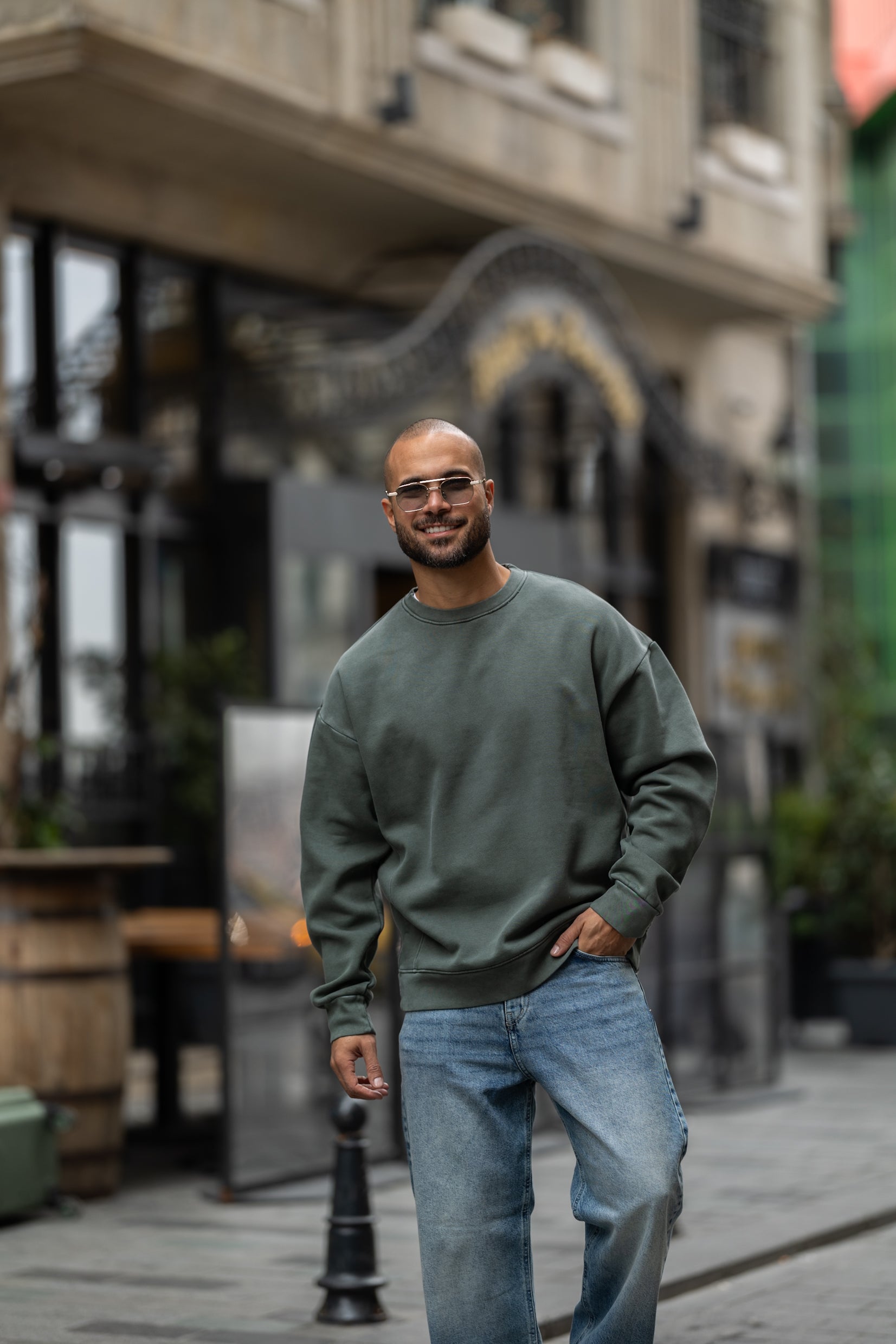 Basic Oversize Sweatshirt Round/4562