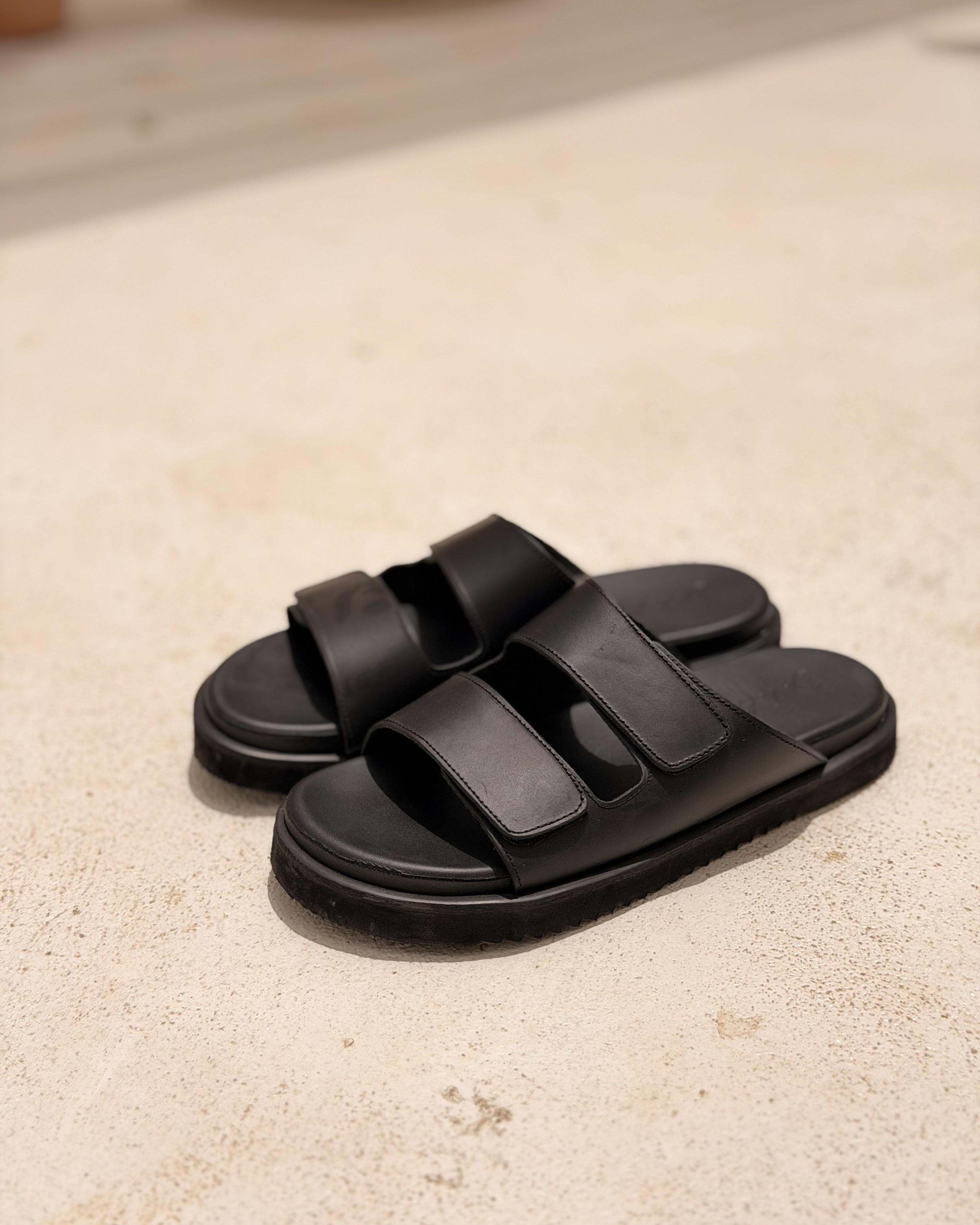 Basic Leather Strap Slipper/ 2026003