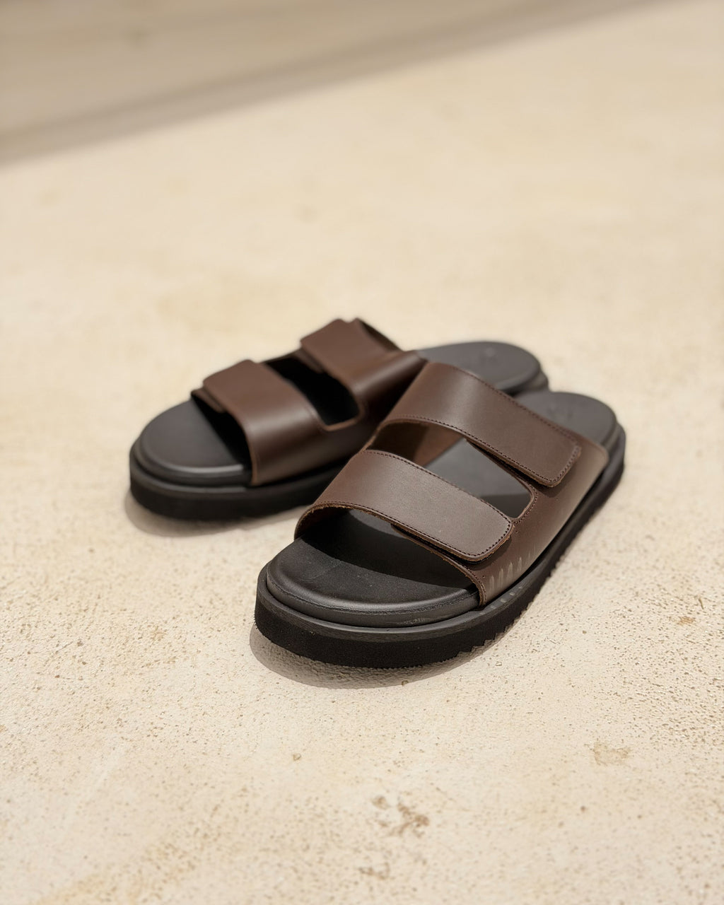 Basic Leather Strap Slipper/ 2026003
