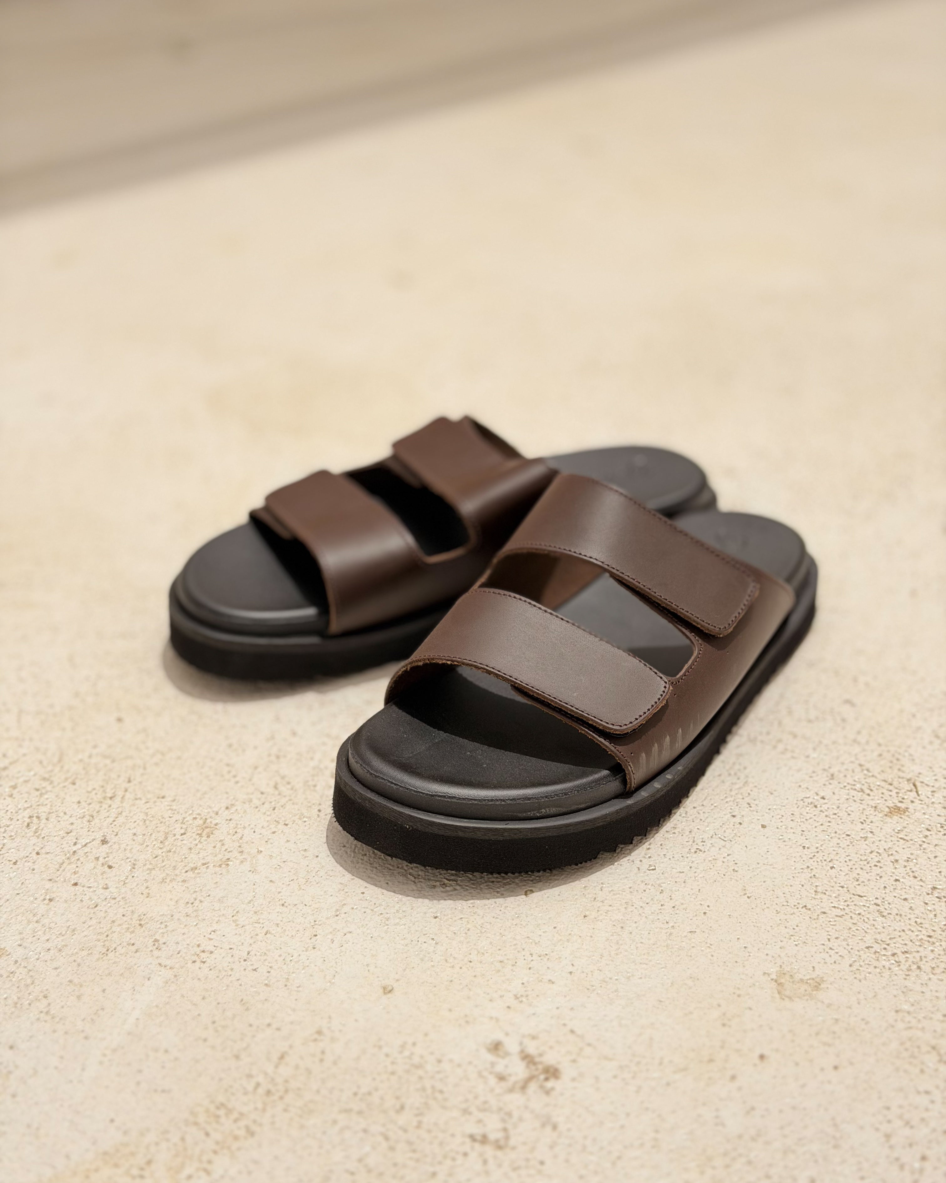 Basic Leather Strap Slipper/ 2026003