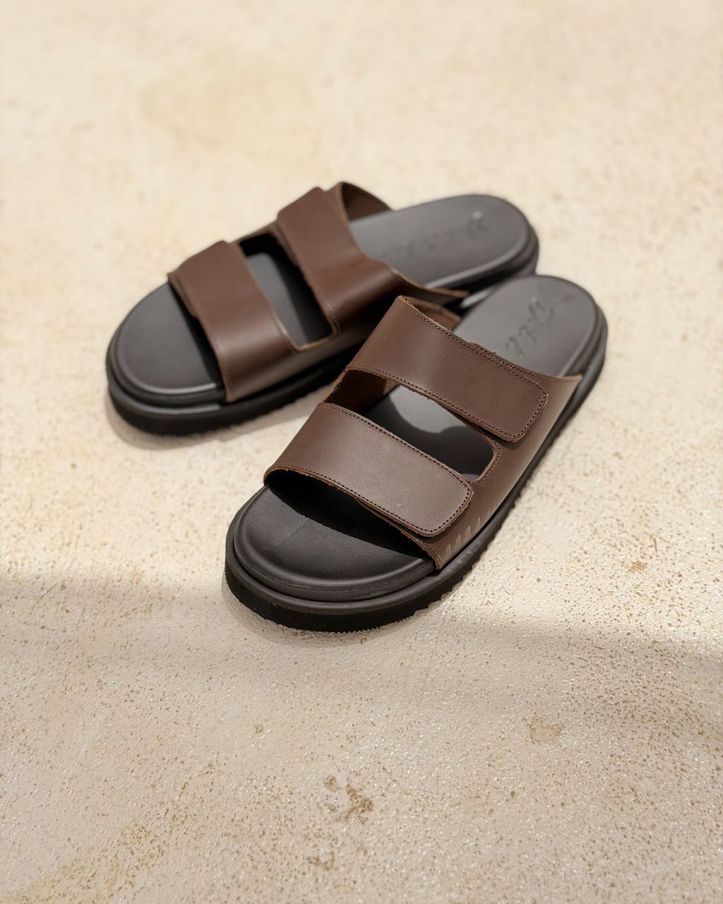 Basic Leather Strap Slipper/ 2026003